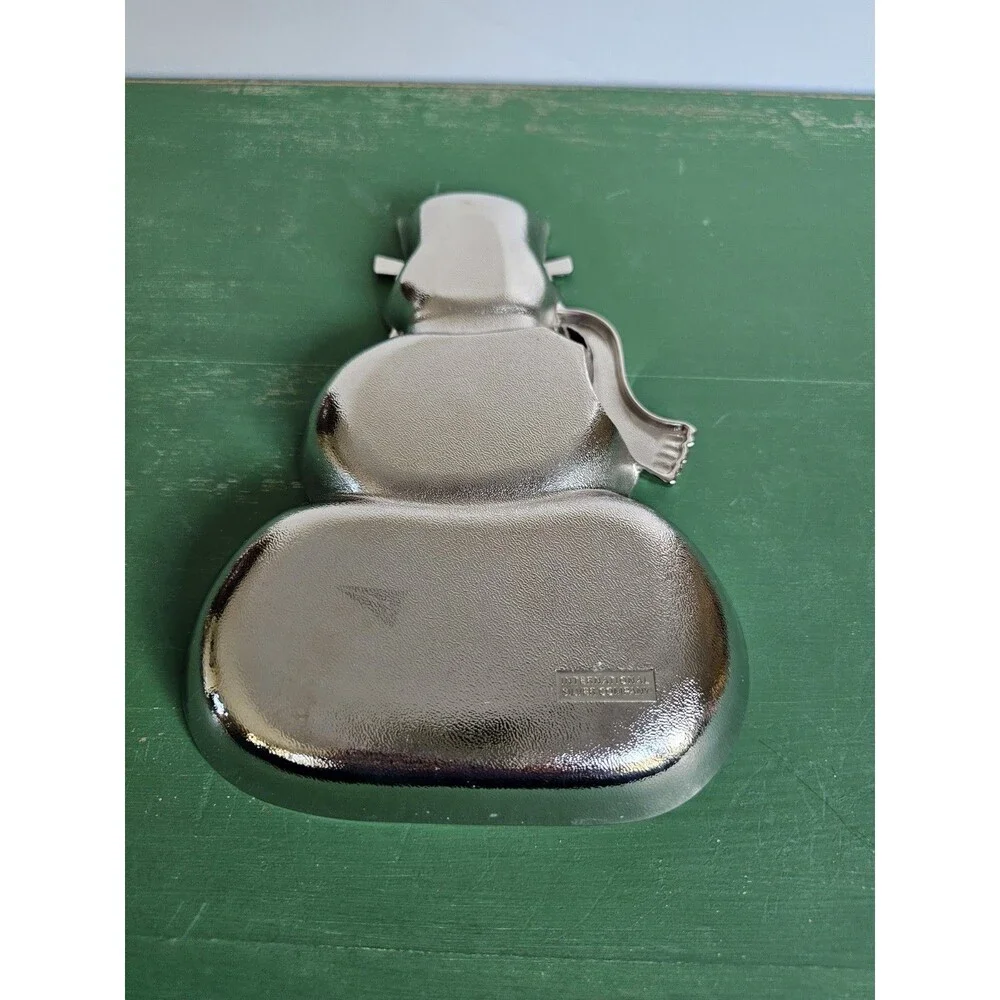 Vintage Snowman Holiday Tray Silverplate International Silver Company  Frosty